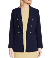 Anne Klein Stretch Faux Double Breasted Long Sleeve Coordinating Blazer Jacket