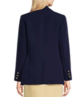 Anne Klein Stretch Faux Double Breasted Long Sleeve Coordinating Blazer Jacket