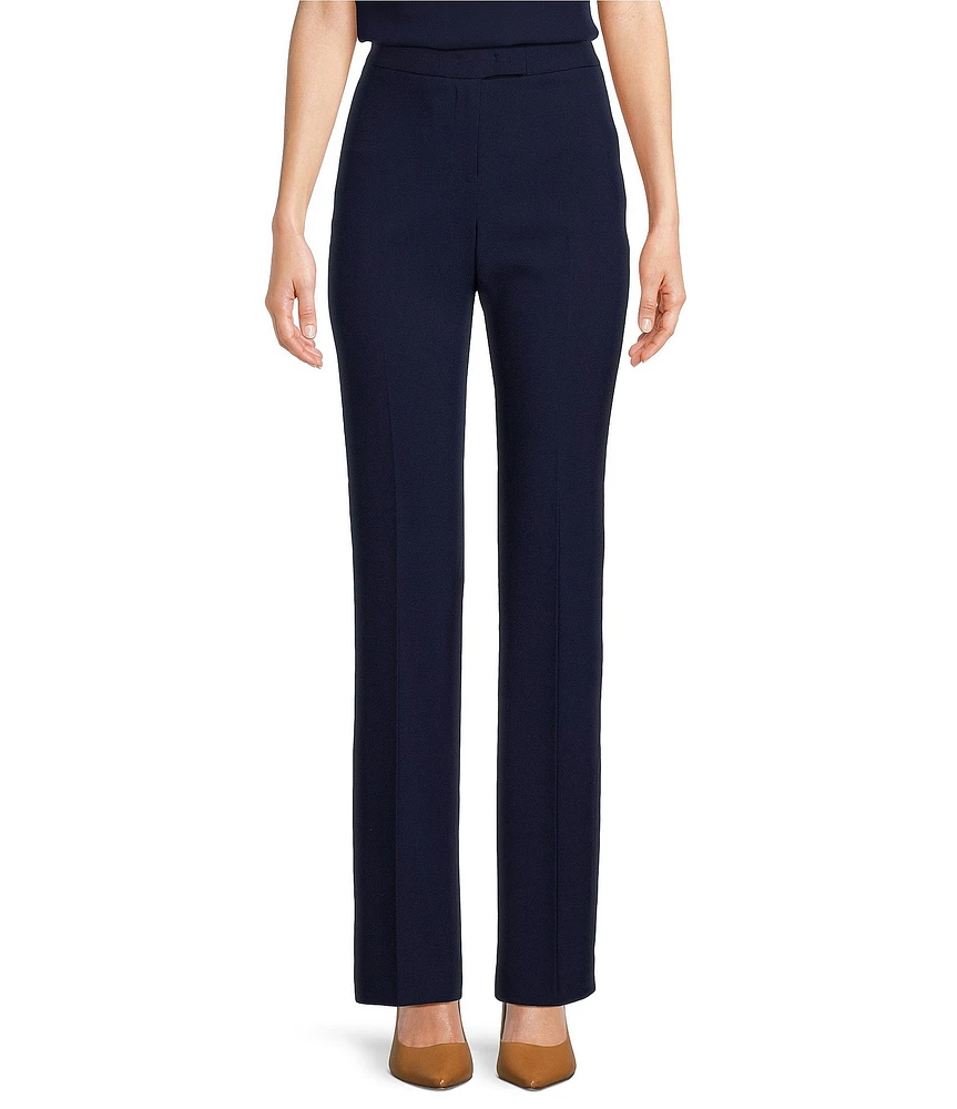 Anne Klein Stretch Flat Front Flare Leg Pants