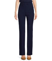 Anne Klein Stretch Flat Front Flare Leg Pants