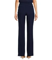 Anne Klein Stretch Flat Front Flare Leg Pants