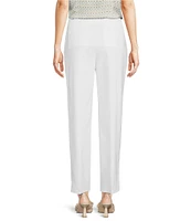 Anne Klein Stretch Fly Front Slim Ankle Pants