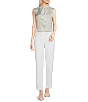 Anne Klein Stretch Fly Front Slim Ankle Pants