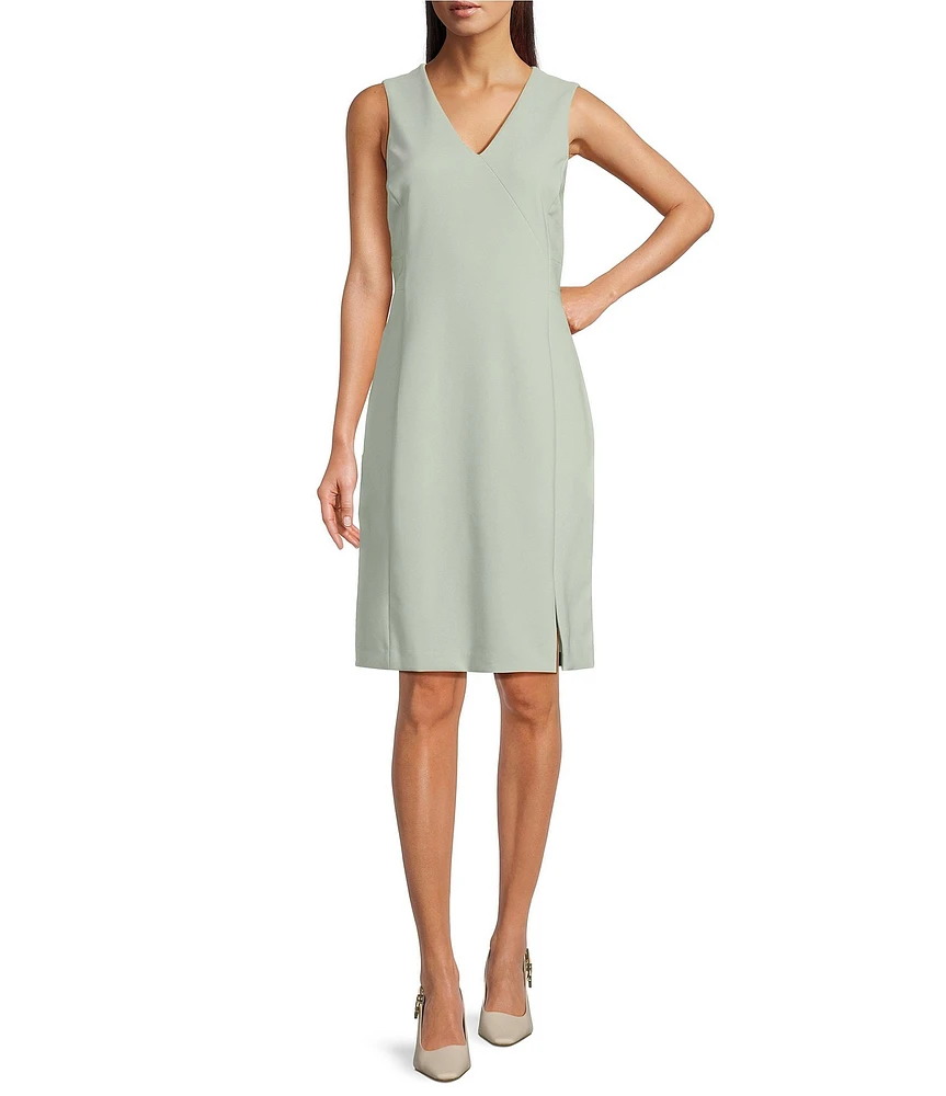 Anne Klein Urban Stretch Surplus Seaming Detail Sheath Dress