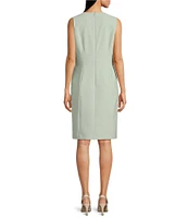 Anne Klein Urban Stretch Surplus Seaming Detail Sheath Dress