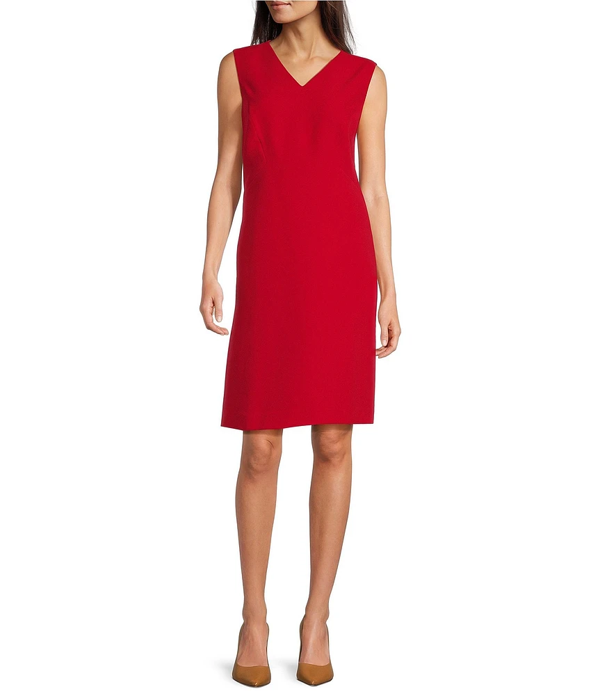 Anne Klein V-Neck Sleeveless Sheath Dress