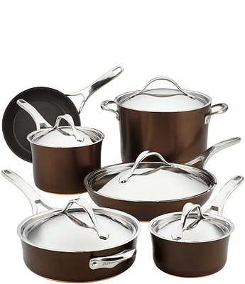 Anolon Nouvelle Copper Luxe 11-Piece Hard-Anodized Nonstick Cookware Set