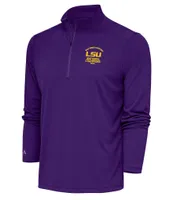 Antigua LSU Tigers NCAA Women's Basketball 2023 National Champions Tribute Half-Zip Pullover