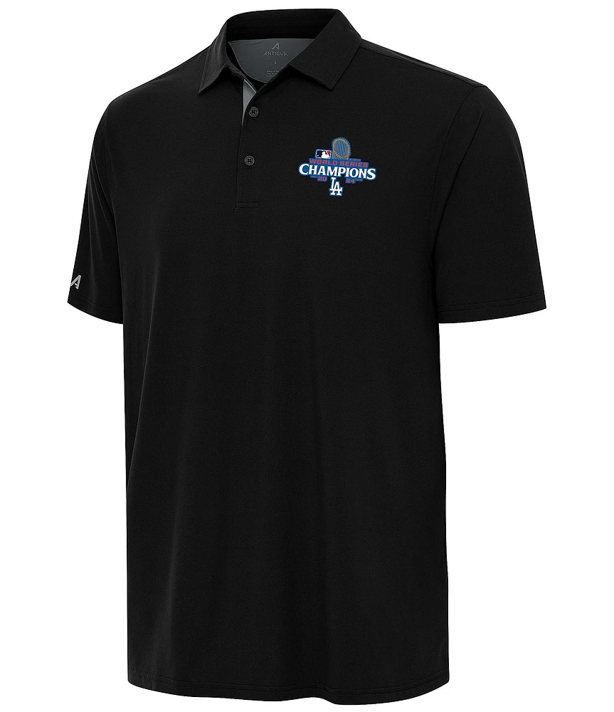 Antigua MLB Los Angeles Dodgers 2024 World Series Champions Era Short Sleeve Polo Shirt