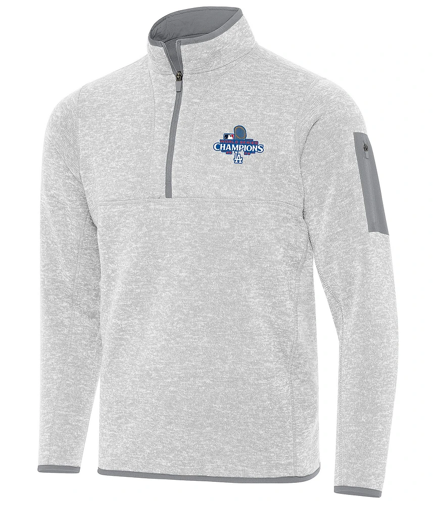 Antigua MLB Los Angeles Dodgers 2024 World Series Champions Fortune Quarter-Zip Pullover