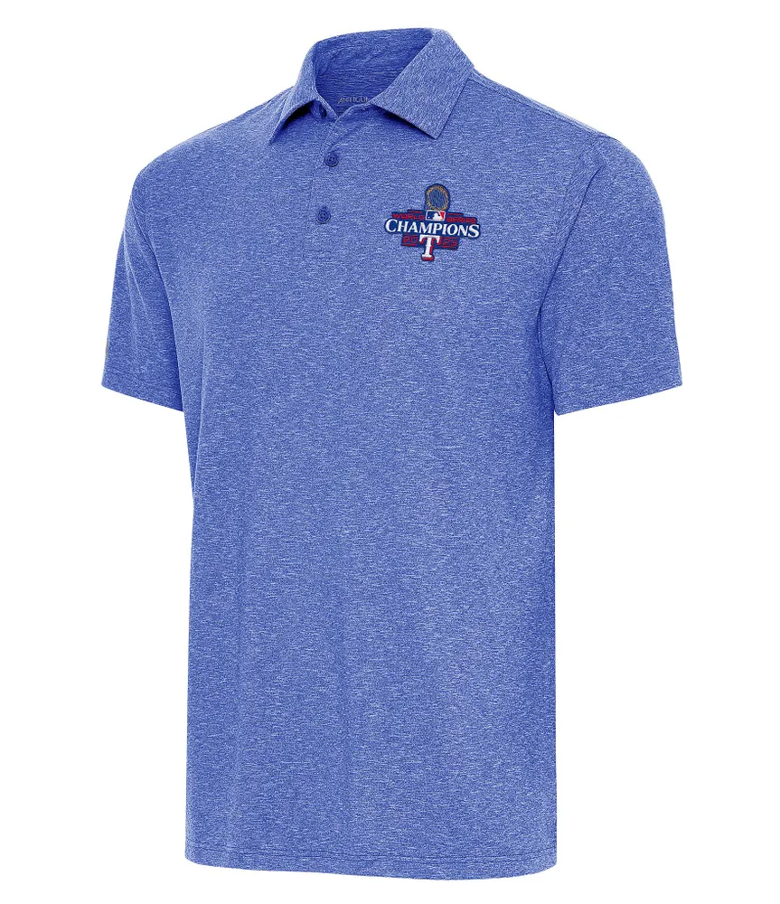 Antigua MLB Texas Rangers 2023 World Series Champions Par 3 Short Sleeve Polo Shirt