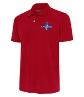 Antigua MLB Texas Rangers 2023 World Series Champions Tribute Short Sleeve Polo Shirt