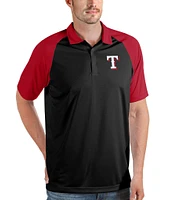 Antigua MLB Texas Rangers Nova Short-Sleeve Colorblock Polo Shirt