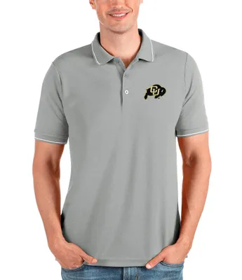 Antigua NCAA Colorado Buffaloes Affluent Short Sleeve Polo Shirt