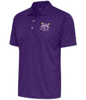 Antigua NCAA LSU Tigers 2023 College World Series Champions Spark Short Sleeve Polo Shirt