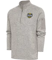 Antigua NCAA Michigan Wolverines 2023 National Champions Fortune Quarter-Zip Pullover