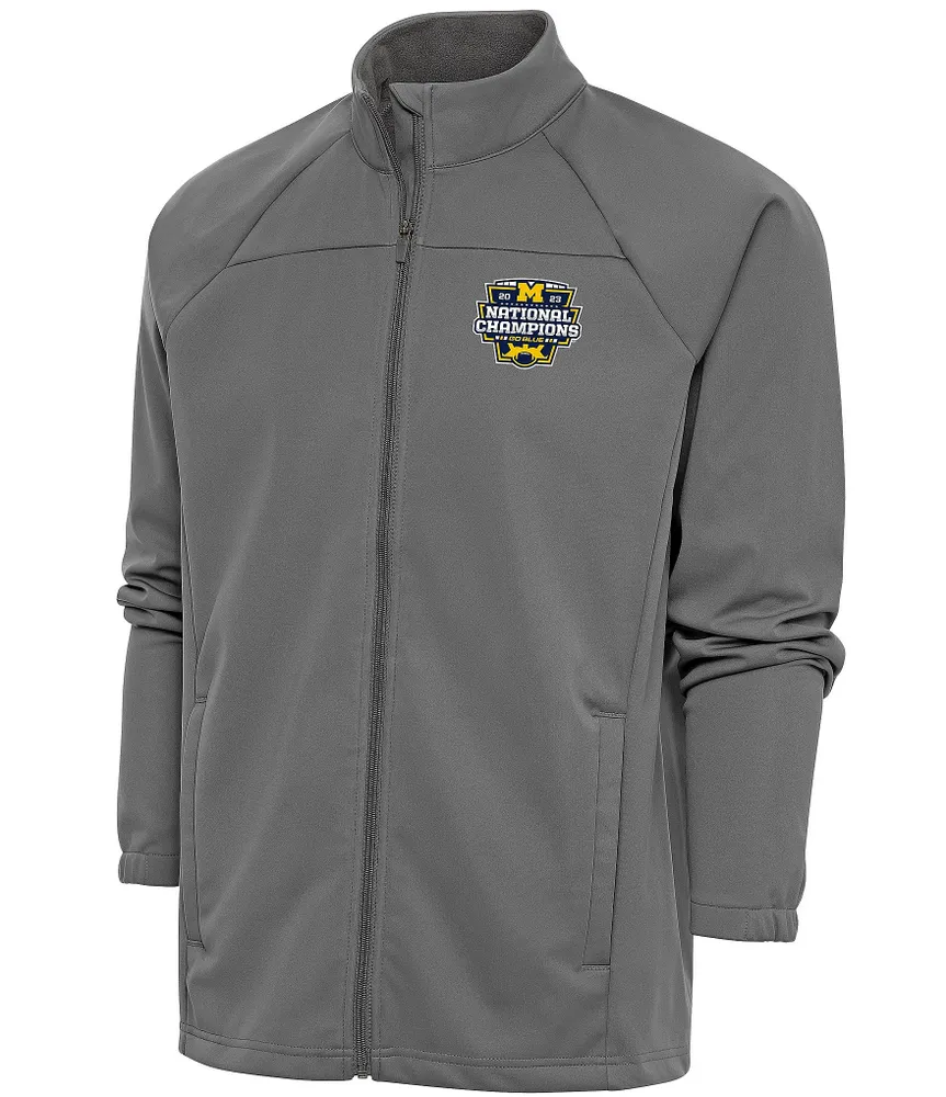 Antigua NCAA Michigan Wolverines 2023 National Champions Links Golf Full Zip Jacket