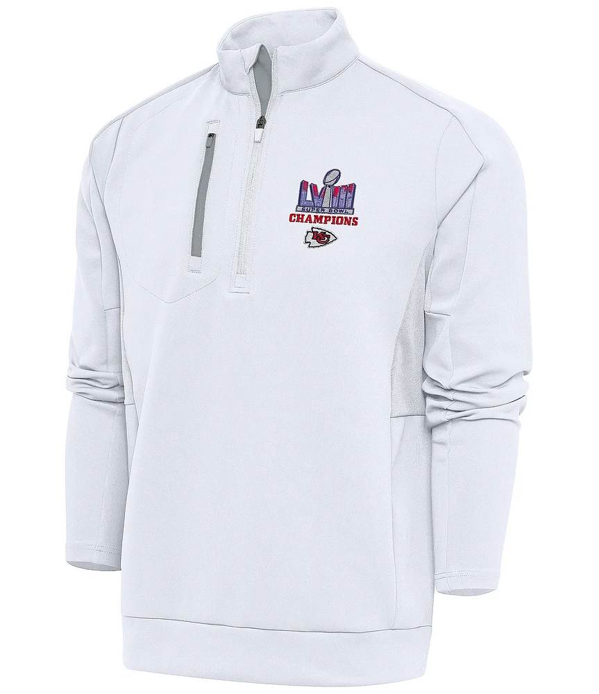 Antigua Super Bowl LVIII Kansas City Chiefs Champions Generation Quarter-Zip Interlock Pullover