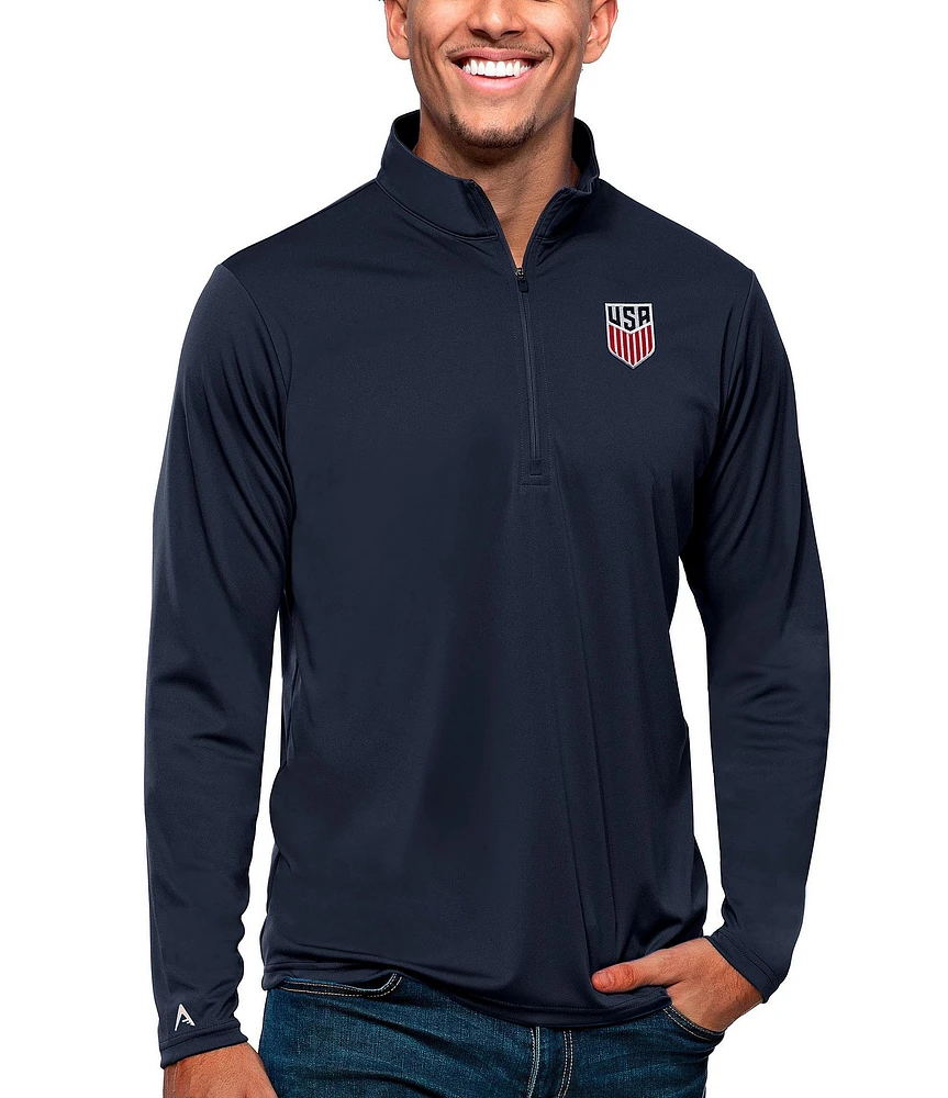 Antigua USA Soccer Tribute Quarter-Zip Pullover