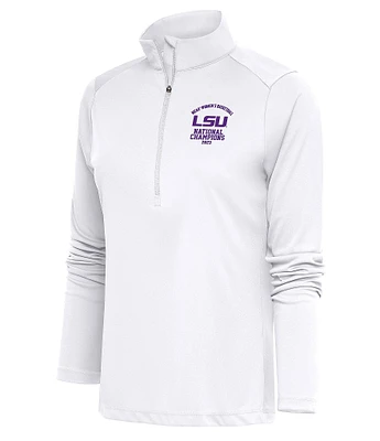 Antigua Women's LSU Tigers NCAA Women's Basketball 2023 National Champions Tribute Half-Zip Pullover