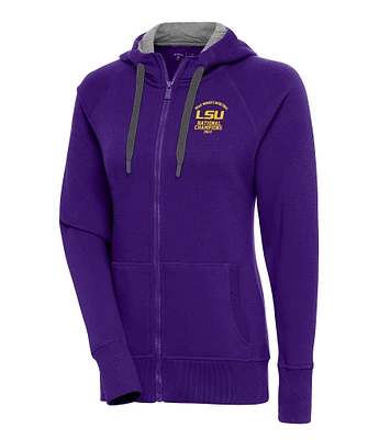 Antigua Women's LSU Tigers NCAA Women's Basketball 2023 National Champions Victory Full-Zip Hoodie