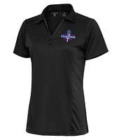 Antigua Women's MLB Texas Rangers 2023 World Series Tribute Short Sleeve Polo Shirt