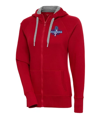 Antigua Women's MLB Texas Rangers 2023 World Series Victory Full-Zip Hoodie