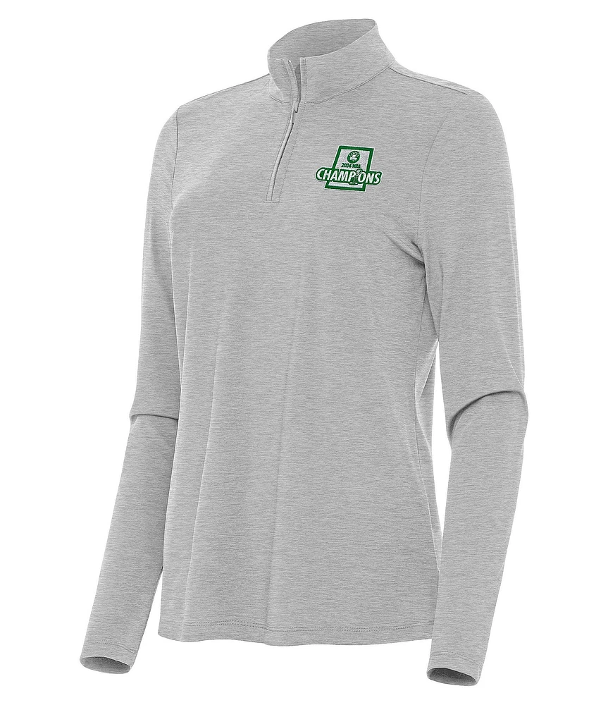 Antigua Women's NBA Boston Celtics 2024 World Champions Bright Quarter-Zip Pullover