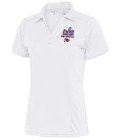 Antigua Women's Super Bowl LVIII Kansas City Chiefs Champions Tribute Short Sleeve Polo Shirt