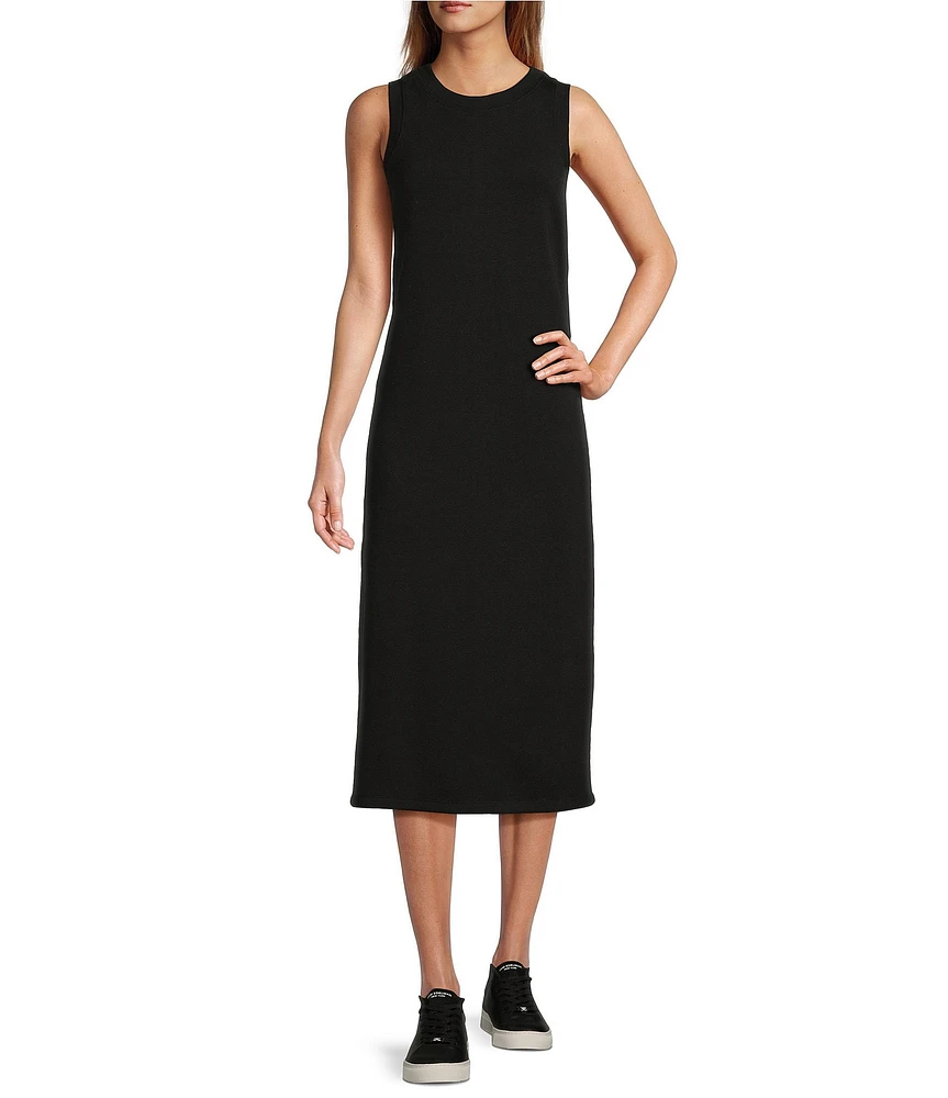 Antonio Melani Active Crew Neck Sleeveless Midi Sweater Dress