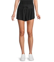 Antonio Melani Active Jersey Mid-Rise Flutter Shorts