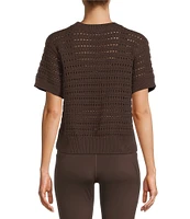 Antonio Melani Active Knit Crew Neck Short Sleeve Pullover