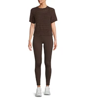 Antonio Melani Active Knit Crew Neck Short Sleeve Pullover