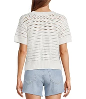 Antonio Melani Active Knit Crew Neck Short Sleeve Pullover