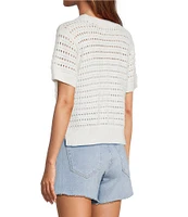 Antonio Melani Active Knit Crew Neck Short Sleeve Pullover