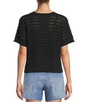 Antonio Melani Active Knit Crew Neck Short Sleeve Pullover