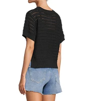 Antonio Melani Active Knit Crew Neck Short Sleeve Pullover