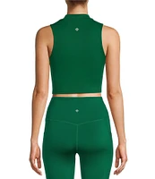 Antonio Melani Active Mock Neck Sleeveless Fitted Coordinating Crop Top