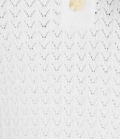 Antonio Melani Active Pointelle Short Sleeve Polo Shirt