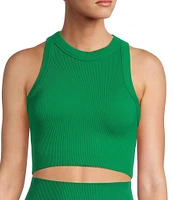 Antonio Melani Active Seamless Ribbed Crew Neck Tank