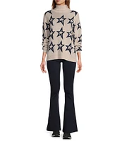 Antonio Melani Active Star Wool Turtleneck Long Sleeve Sweater