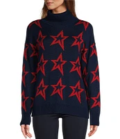 Antonio Melani Active Star Wool Turtleneck Long Sleeve Sweater