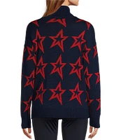 Antonio Melani Active Star Wool Turtleneck Long Sleeve Sweater