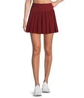 Antonio Melani Active Stretch Woven High Rise Pleated A-Line Flounce Mini Tennis Coordinating Skirt