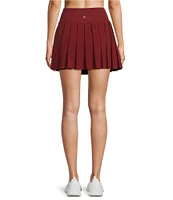 Antonio Melani Active Stretch Woven High Rise Pleated A-Line Flounce Mini Tennis Coordinating Skirt