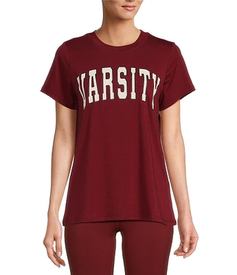 Antonio Melani Active Varsity Short Sleeve Relaxed Fit Top