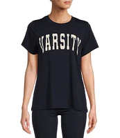 Antonio Melani Active Varsity Short Sleeve Relaxed Fit Top