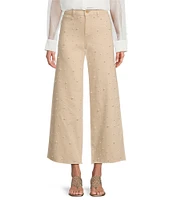 Antonio Melani Alexandra Pearl Wide Leg Crop Denim Jeans