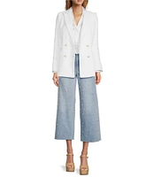 Antonio Melani Alexandra Pearl Wide Leg Crop Denim Jeans