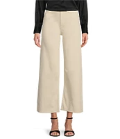 Antonio Melani Alexandra Wide Leg Raw Hem Twill Chino Pants